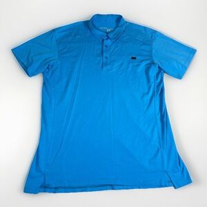 Arc'teryx Men's XL Captive Polo Short Sleeve Shirt Blue Performance Stretch